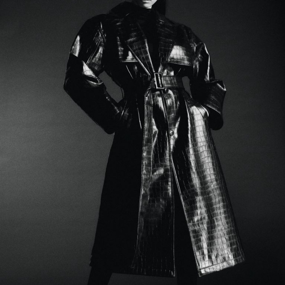 H&M COATED TRENCH COAT - Picture 4 of 5